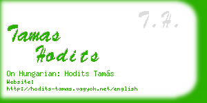 tamas hodits business card